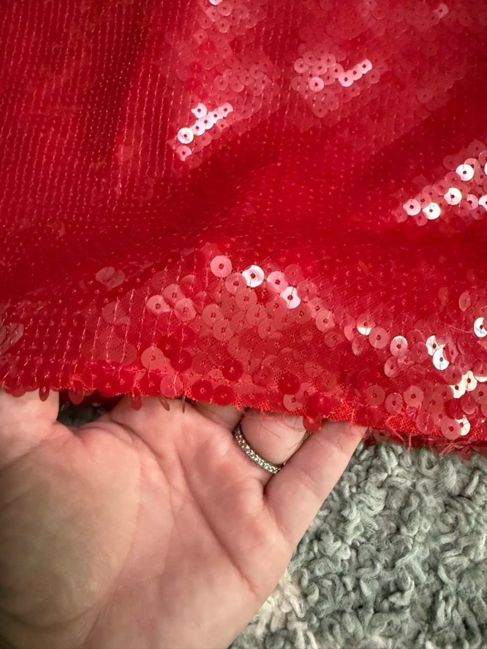 BARDOT Verona Red Long Sleeve Sequin Mini Dress Backless Bow Detail Formal Event - Picture 13 of 16